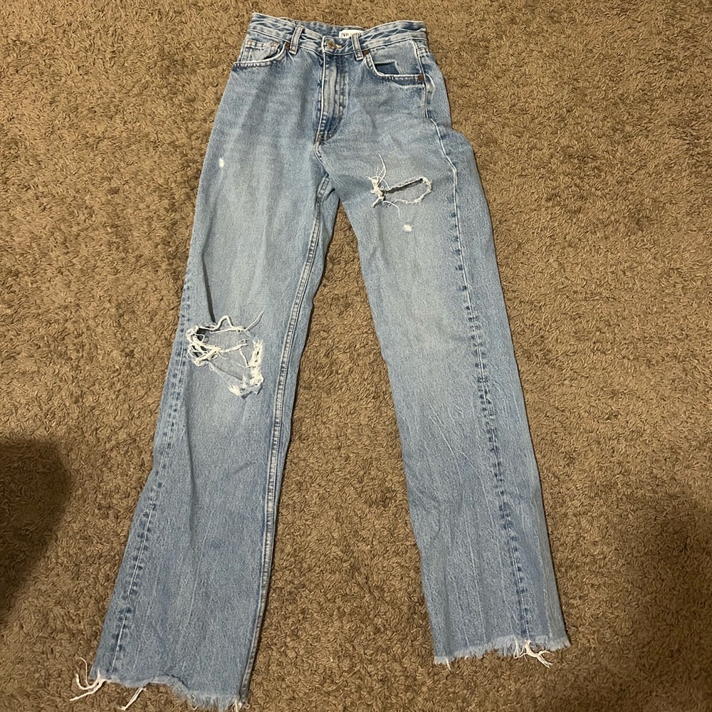 ZARA WIDE LEG JEANS
